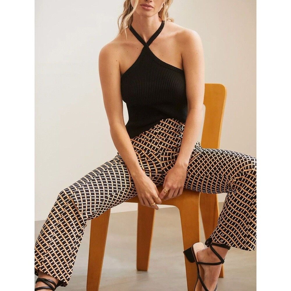Anthropologie T.LA Black Ribbed Knit Halter Tank Top Womens Small NWT $48.00